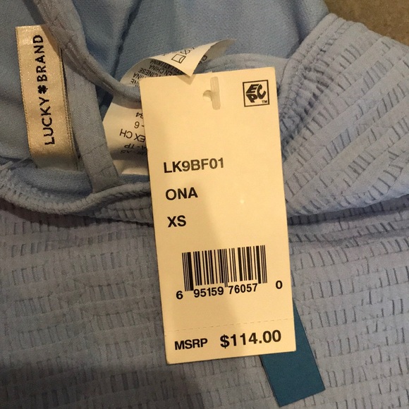 Lucky Brand Plunge Front One Piece Swimsuit - Picture 3 of 5